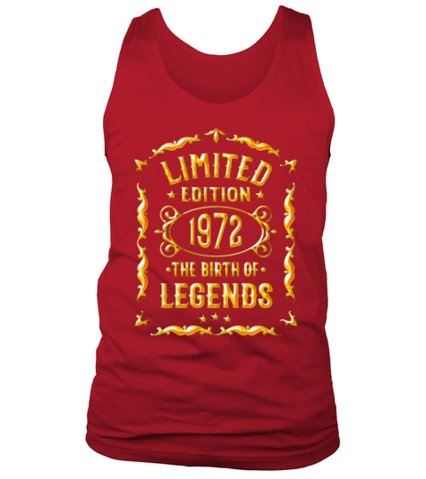 50th Birthday Birth of legends Vintage 1972 Tank Top Unisex