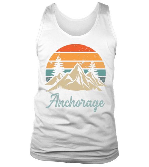 Anchorage Retro Vintage Mountain Sunset Outdoors W Tank Top Unisex