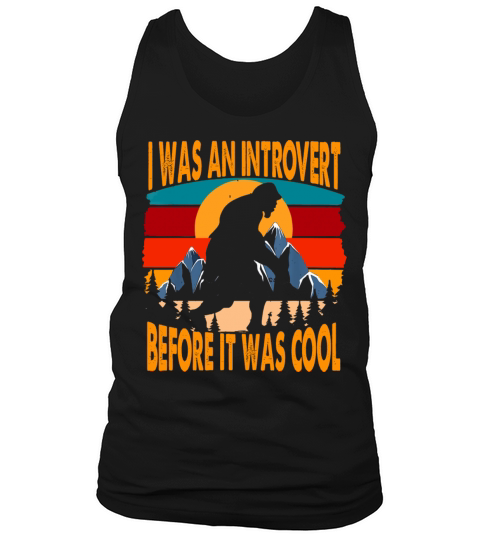 Bigfoot Sasquatch Vintage Retro Sunset Introvert Tank Top Unisex