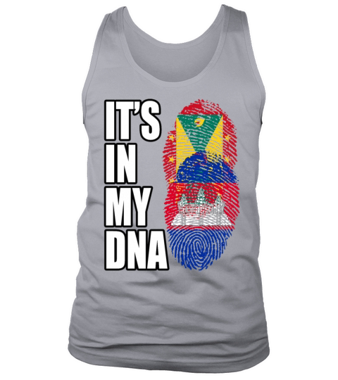 Grenadian And Cambodian Mix Heritage DNA Flag Tank Top Unisex
