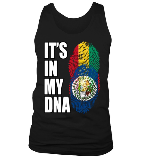 Guinean And Belizean Mix Heritage DNA Flag Tank Top Unisex