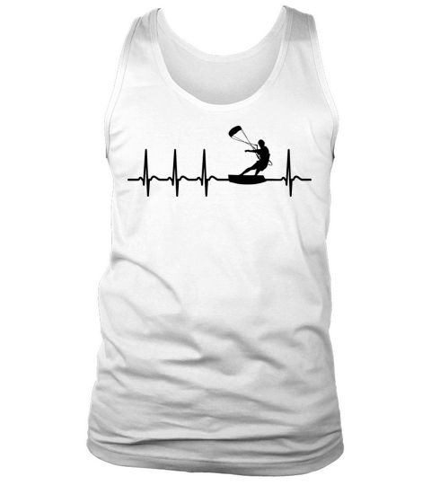 Heart Beating Kitesurfing Kiteboarding Kiteboarder Tank Top Unisex