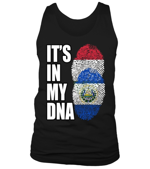 Hungarian And Salvadoran Mix Heritage DNA Flag Tank Top Unisex
