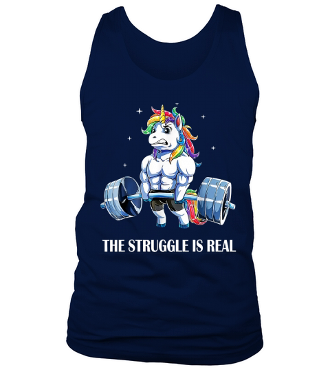 The Struggle Is Real Unicorn For Sport Lovers Gymer - Ladies Flowy Tank Tank Top Unisex