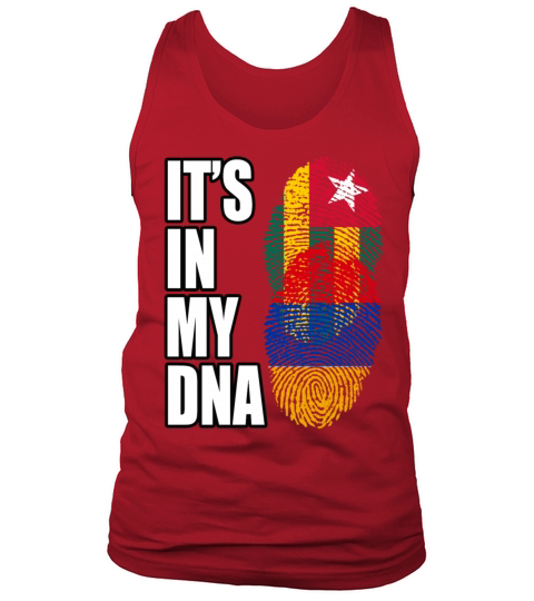 Togolese And Armenian Mix Heritage DNA Flag Tank Top Unisex