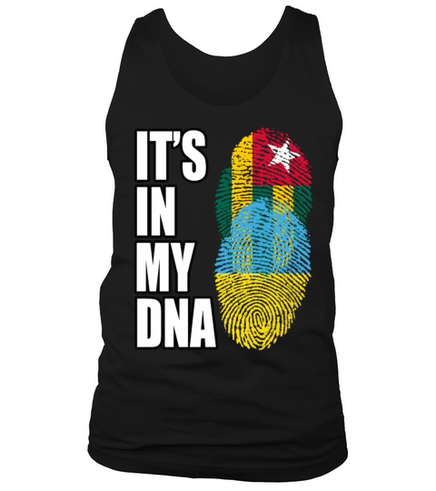 Togolese And Ukrainian Mix Heritage DNA Flag Tank Top Unisex