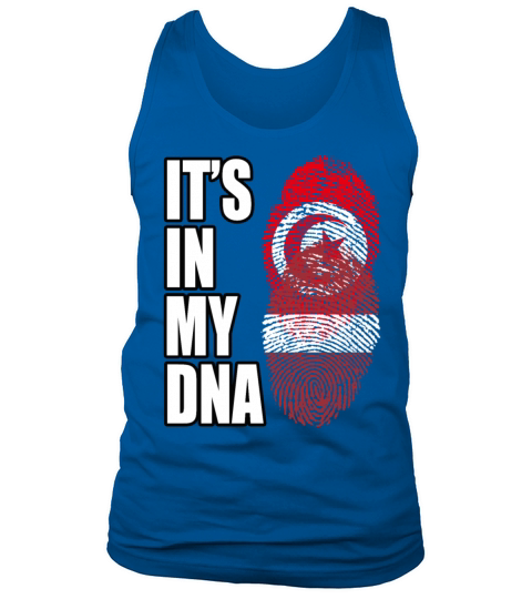 Tunisian And Latvian Mix Heritage DNA Flag Tank Top Unisex