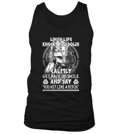 Viking-Odin when life knocks you down Tank Top Unisex