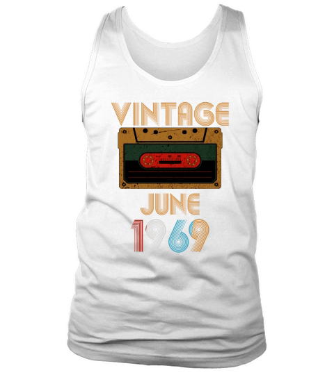 Vintage Birthday Cassette Tape June 1969 51st Tank Top Unisex