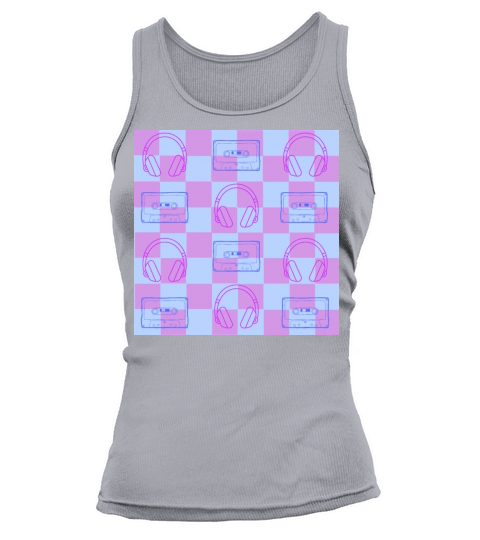 1980s Music Checkerboard - blue and purple Tank top Woman