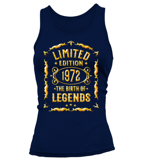 50th Birthday Birth of legends Vintage 1972 Tank top Woman