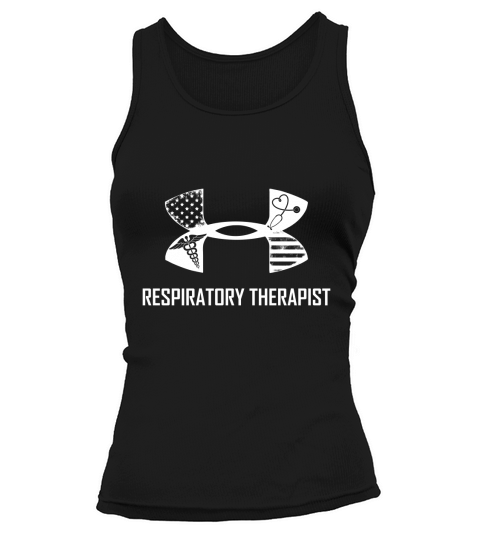 American Flag Under Armor Respiratory Therapist Tank top Woman