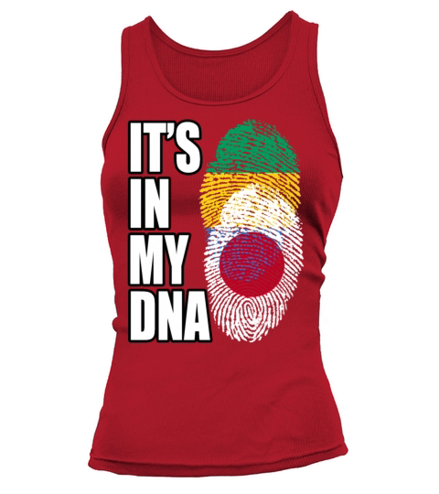 Gambian And Japanese Mix Heritage DNA Flag Tank top Woman