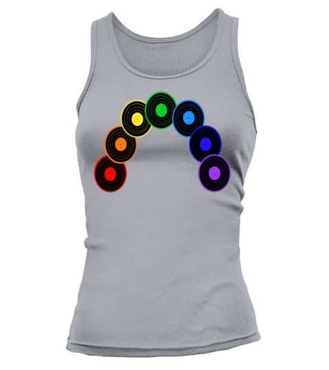 Musical Rainbow of Vinyl Records Tank top Woman