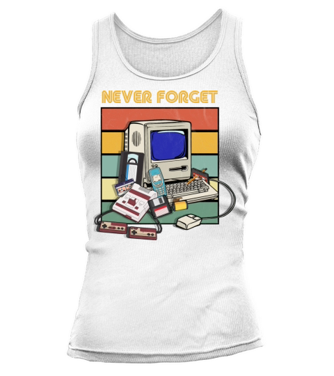 Never Forget 1980s 90s Music Players Retro Vintage Tank top Woman