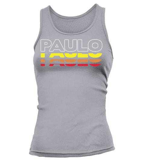 Paulo First Name Funny Vintage Sunset Paulo Tank top Woman