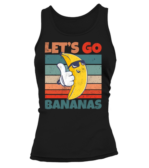 Retro Vintage Lets Bananas Funny Cool Banana Tank top Woman