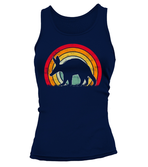 Retro Vintage Sunset Style Aardvark Orycteropodid Tank top Woman