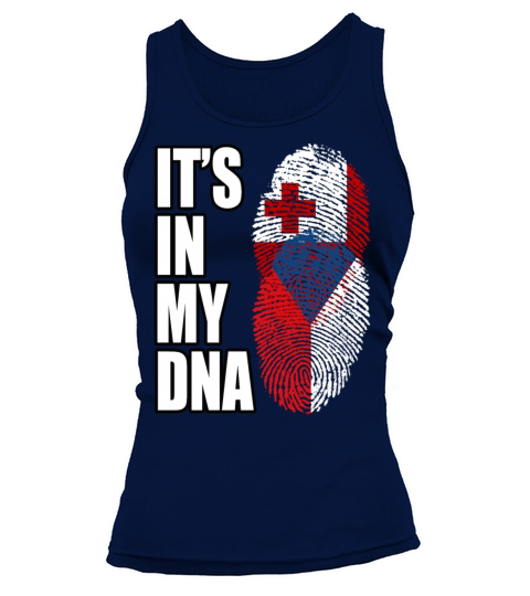 Tongan And Czech Mix Heritage DNA Flag Tank top Woman
