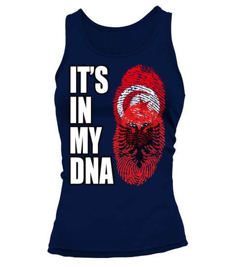Tunisian And Albanian Mix Heritage DNA Flag Tank top Woman