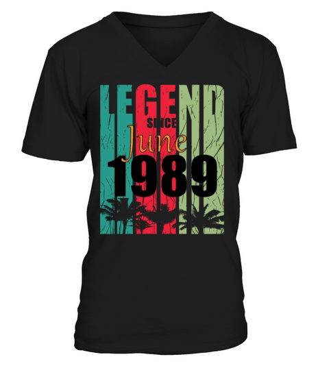 1989 vintage born in June gift V-Neck T-shirt