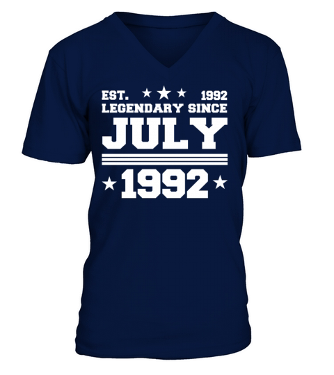 30th birthday July vintage 1992 gift idea V-Neck T-shirt