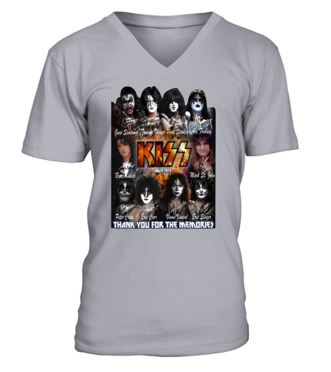 All signature Kiss since 1973 thank you for the memories shirt V-Neck T-shirt