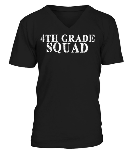 Best Friend Funny - 4th Grade Squad V-Neck T-shirt