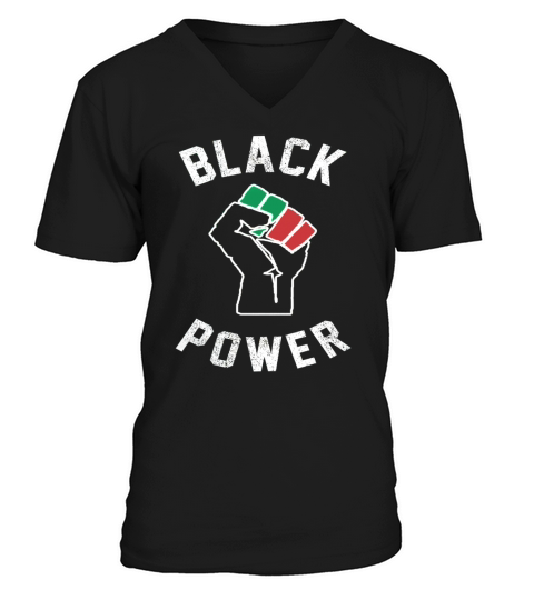 Black Power Fist T-Shirt V-Neck T-shirt