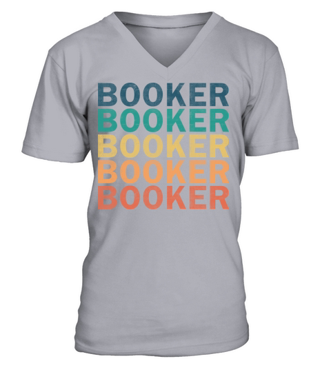Booker Name T Shirt - Booker Vintage Retro Name Gi V-Neck T-shirt