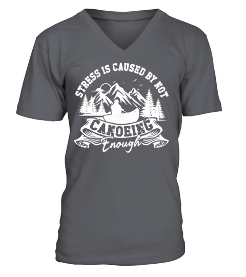 Canoe Canoeing Vintage Stress Is V-Neck T-shirt