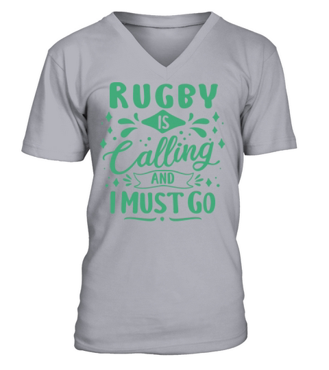 Cool Funny Rugby Is Calling Enthusiasts Team Coach V-Neck T-shirt