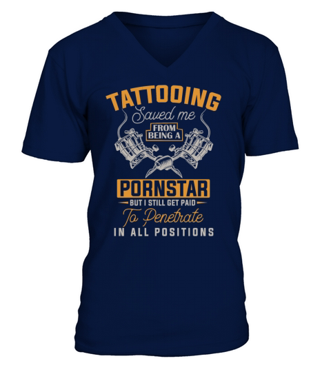Funny Tattoo Artist Tattoos Inked Tattooist V-Neck T-shirt