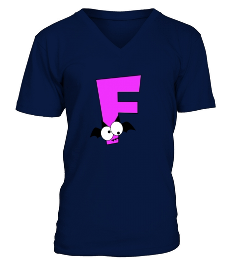 Halloween Alphabets Clipart F V-Neck T-shirt