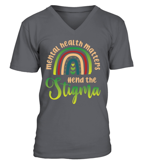 Mental Health Matters Fight The Stigma V-Neck T-shirt