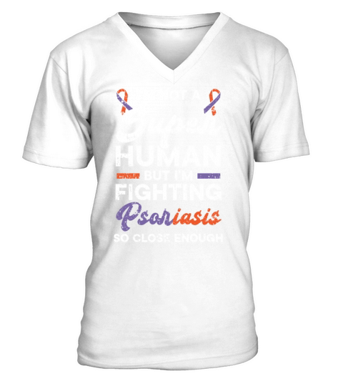 Psoriasis Warrior Skin Disease Psoriasis Awareness V-Neck T-shirt