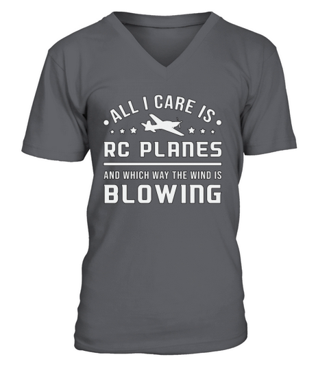 RC Plane Airplane Pilot All I Care Is RC Planes V-Neck T-shirt