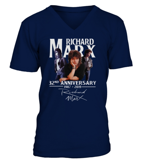 Richard Marx 32nd anniversary 1987-2019 signature shirt V-Neck T-shirt
