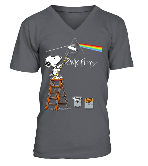 Snoopys Painting The picture- Pink Floyd V-Neck T-shirt