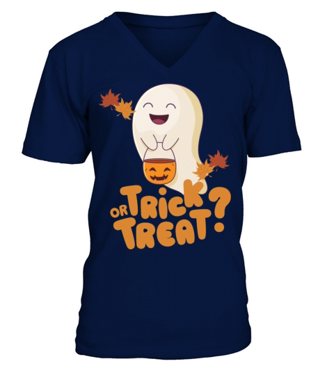 trick or treat autumn V-Neck T-shirt
