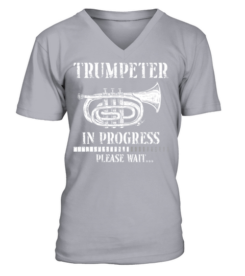 Trumpet Player Vintage Trumpeter V-Neck T-shirt