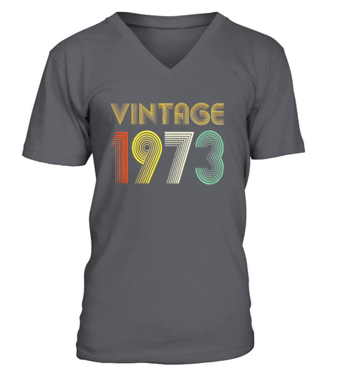 Vintage 1973 47th Birthday V-Neck T-shirt