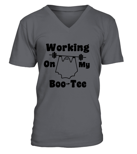 Working On My Booty Gym Halloween Workout fitness V-Neck T-shirt