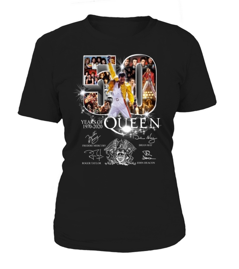 50 years of Queen 1970 2020 signatures Freddie Mercury Brian May shirt Women's T-Shirt