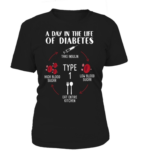 A Day In The Life of Diabetes Type 1 - Awareness Women's T-Shirt