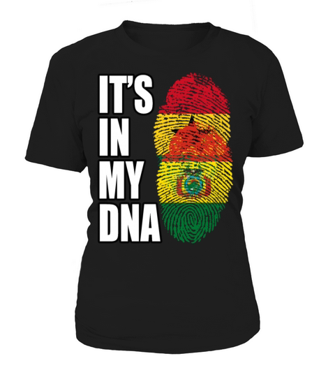 Ghanaian And Bolivian Mix Heritage DNA Flag Women's T-Shirt