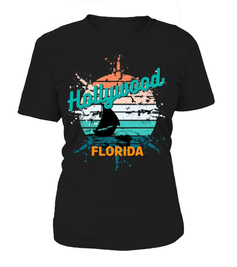 Hollywood Florida Retro Vintage Exploding Sunset Women's T-Shirt