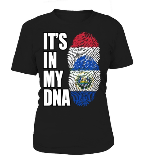 Hungarian And Salvadoran Mix Heritage DNA Flag Women's T-Shirt
