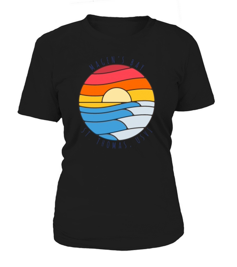Magens Bay St Thomas Usvi Vintage Beach Sunset Women's T-Shirt