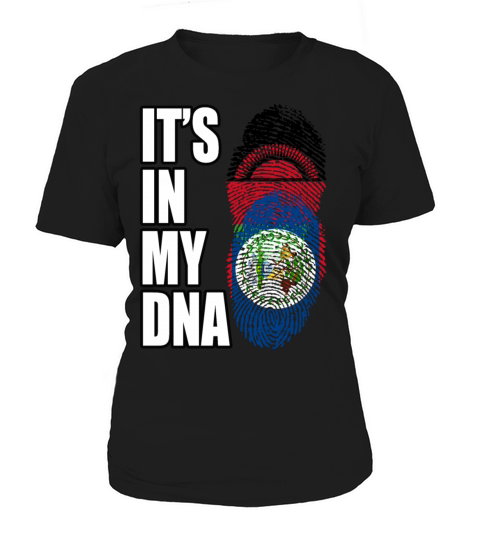 Malawian And Belizean Mix Heritage DNA Flag Women's T-Shirt